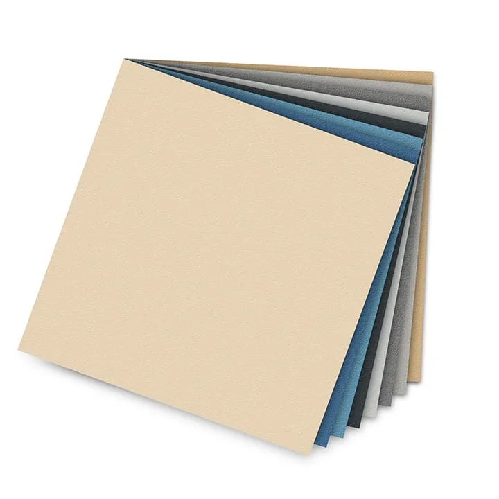 A fan showing different colours of slip-resistant bathroom flooring