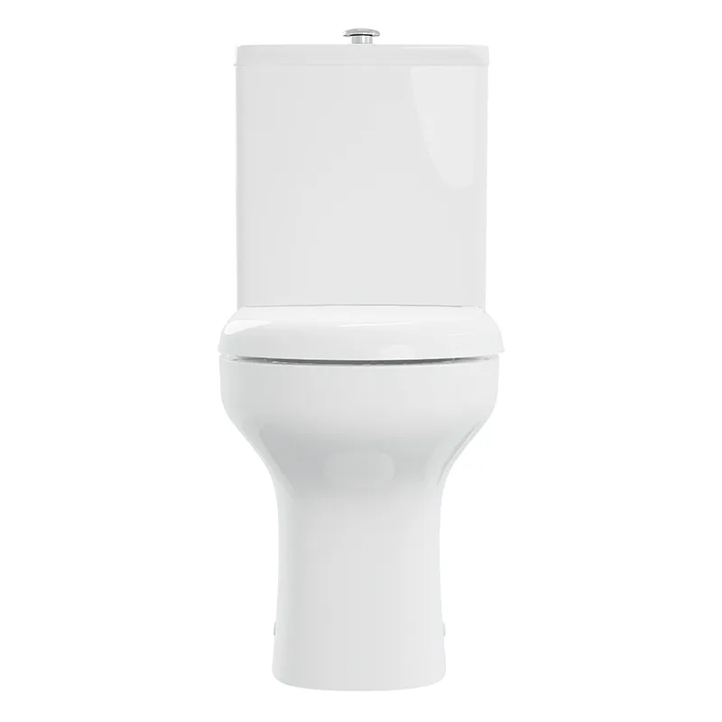 A white comfort-height toilet